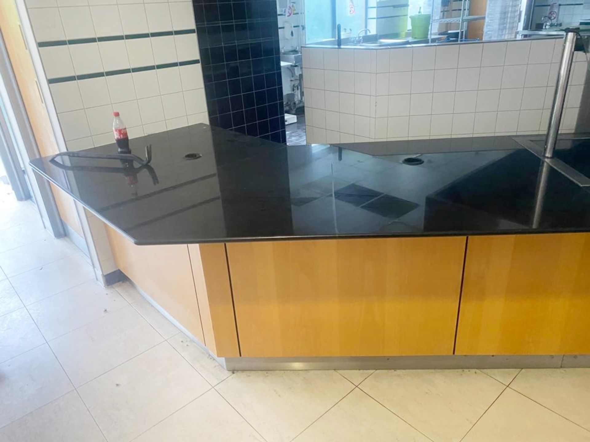 1 x Canteen Servery With Black Stone Work Surfaces and Drop in Heated / Chilled Appliances - Image 5 of 25