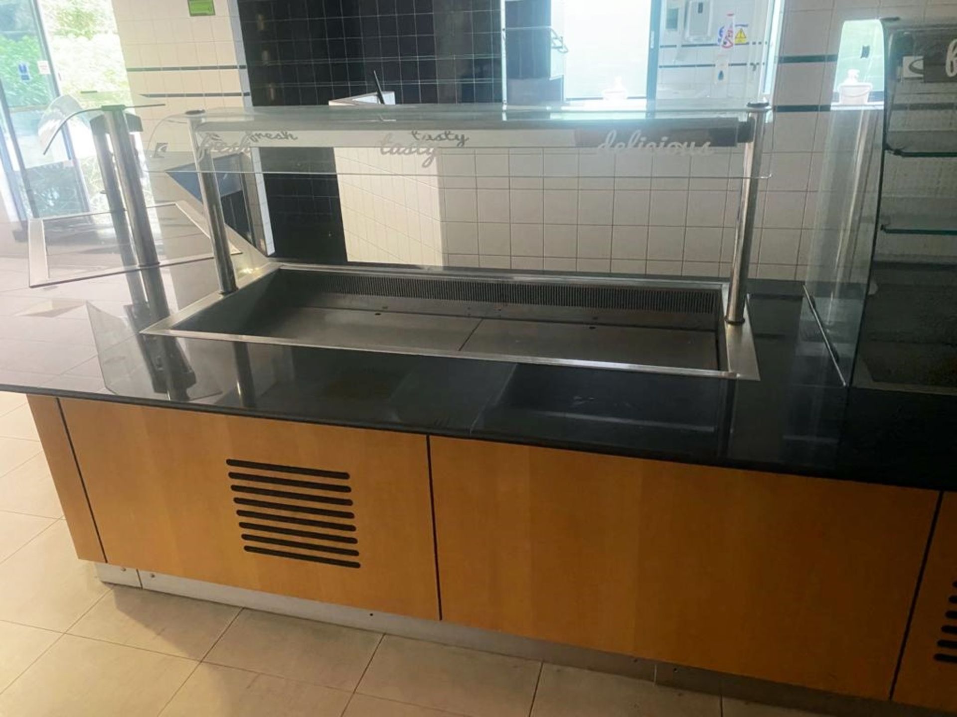 1 x Canteen Servery With Black Stone Work Surfaces and Drop in Heated / Chilled Appliances - Image 7 of 25