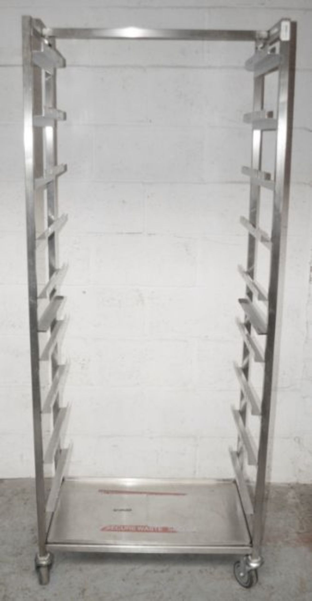 1 x Stainless Steel Commercial Kitchen 10-Grid Mobile Chicken / Meat Prep Rack - Includes Chicken - Image 2 of 3