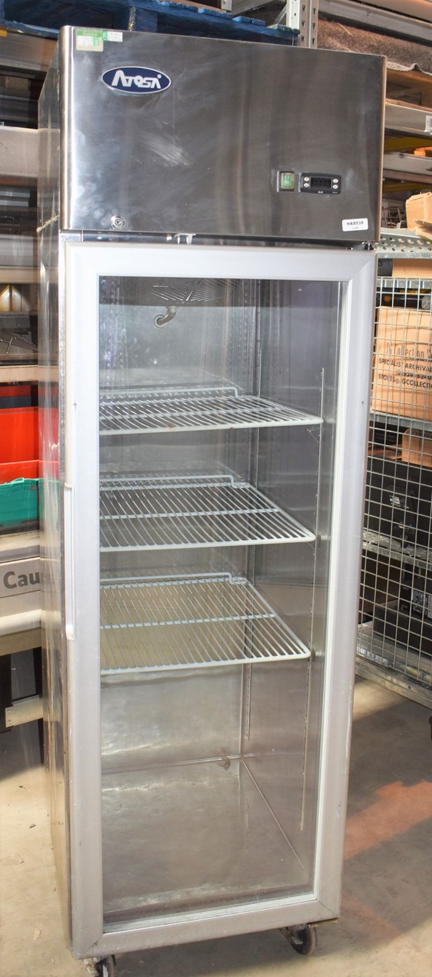 1 x Upright Drinks Fridge With Glass Door