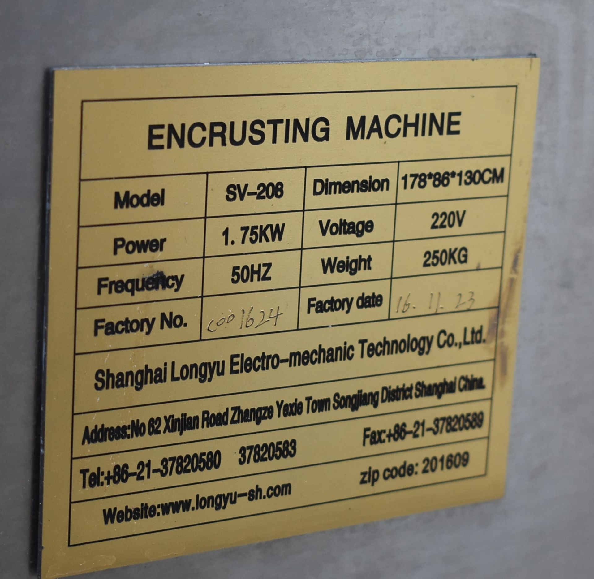 1 x Shanghai Longyu SV-208 Commercial Pastry Encrusting Machine - 3 Phase - RRP: £12,000 - Image 4 of 20