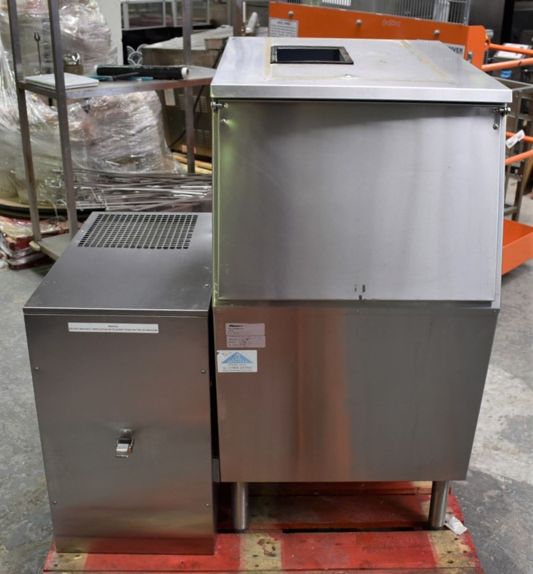 1 x Follet Commercial Ice Machine With WCF712 Flaker Head and Ice Storage Bin - 240v UK Plug - Image 8 of 10