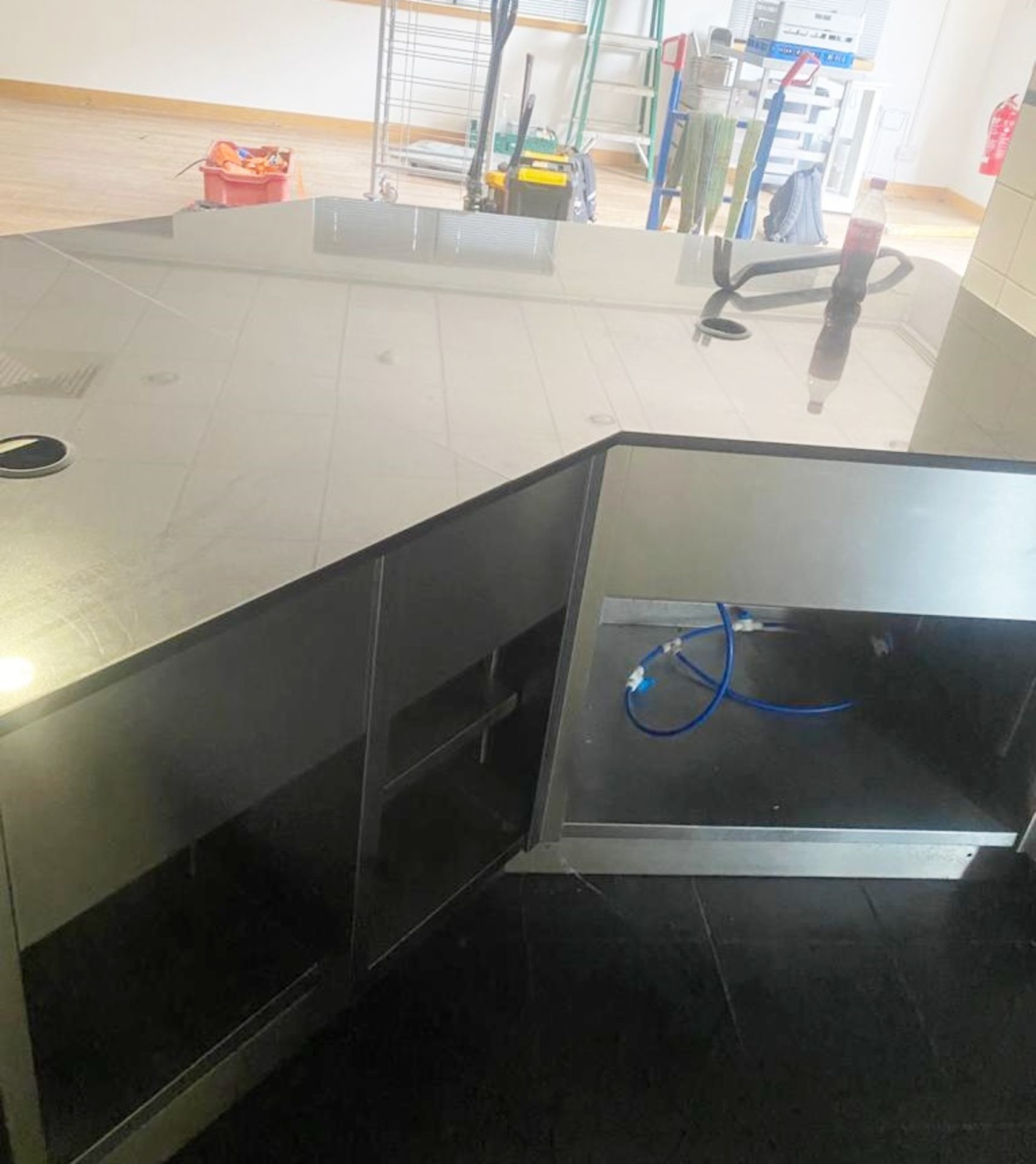 1 x Canteen Servery With Black Stone Work Surfaces and Drop in Heated / Chilled Appliances - Image 9 of 25