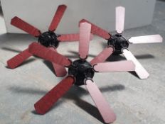 3 x Fantasia Commercial Ceiling Fans With Wooden Blades - CL011 - Ref: CNT703 G/IT - Location: