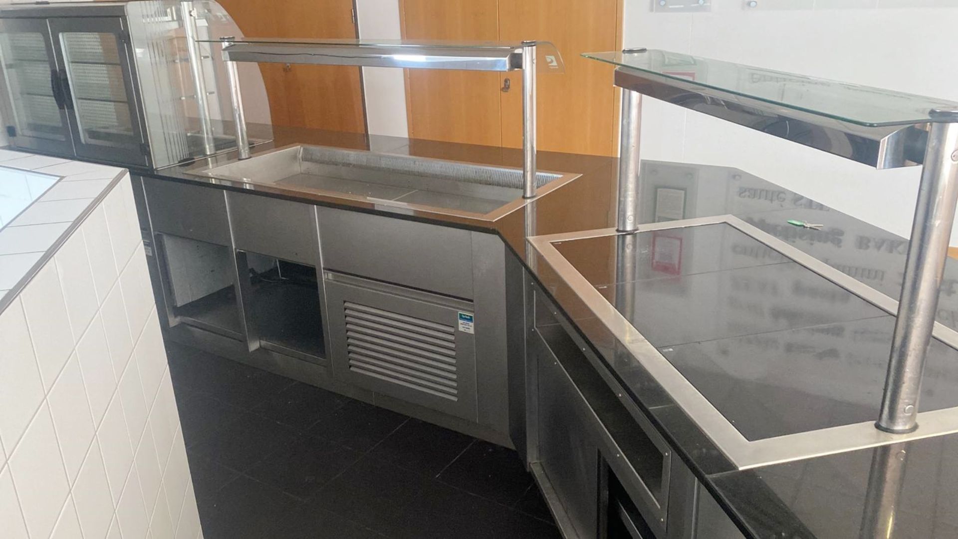 1 x Canteen Servery With Black Stone Work Surfaces and Drop in Heated / Chilled Appliances - Image 22 of 25