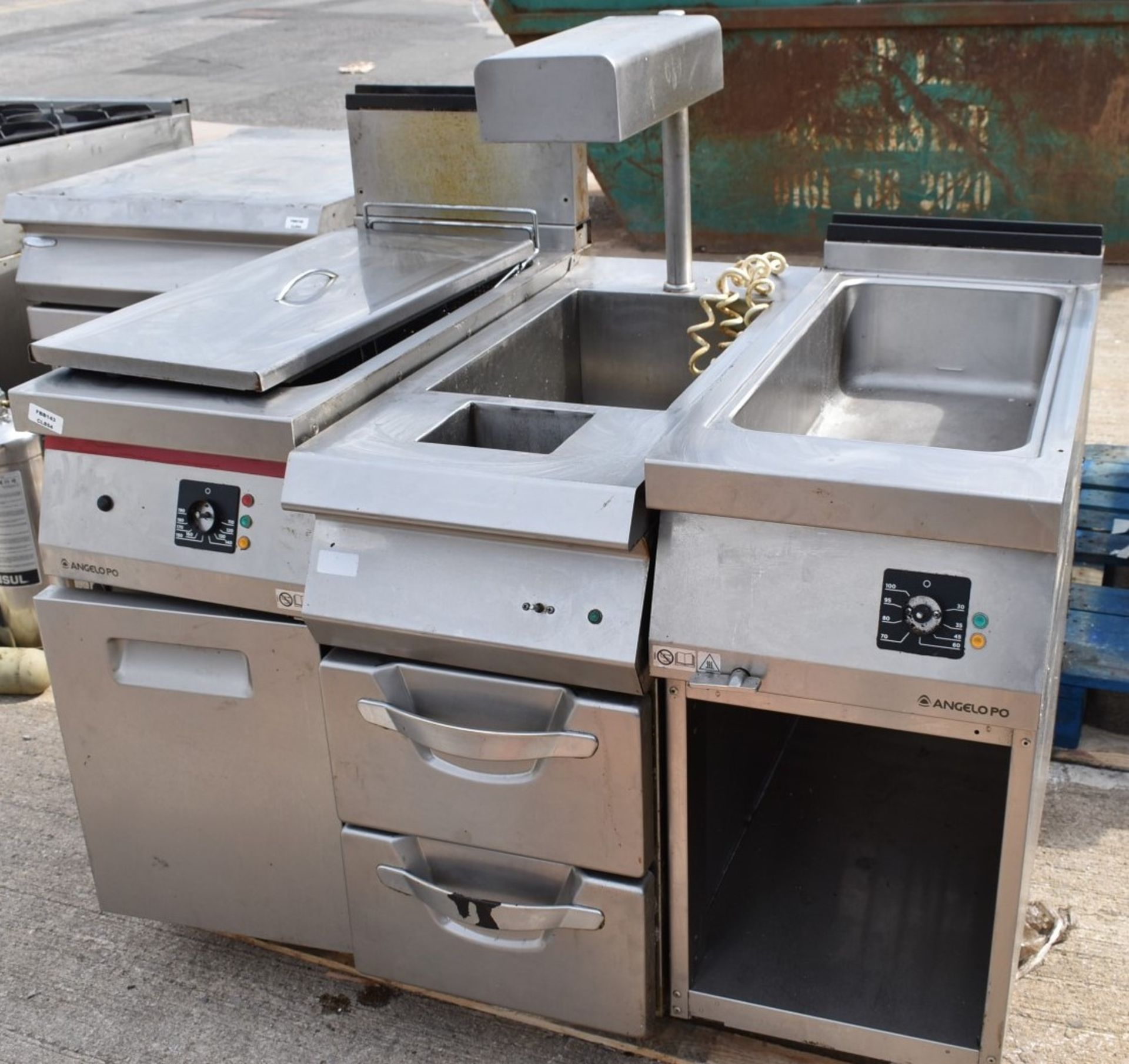 3 x Angelo Po Commercial Cooking Appliances - Single Tank Fryer, Baine Marie Warmer and Pasta Boiler - Image 10 of 15