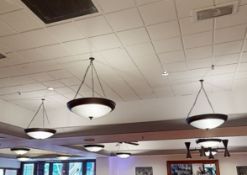 16 x Suspended Ceiling Lights With Opaque Glass Inserts - Manufactured by Northern Lights