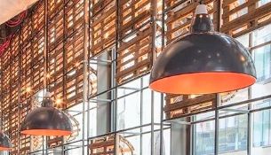 12 x Industrial Style Pendant Light Shades In Battleship Grey With Copper Interiors
