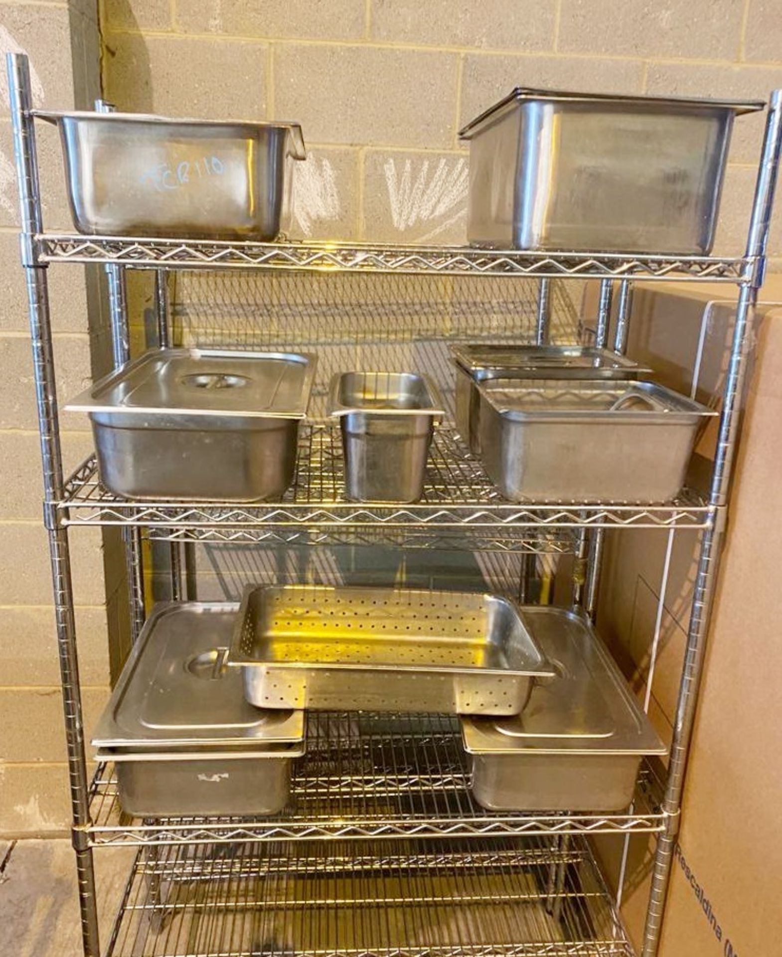12 x Large Stainless Steel Gastro Pans - Includes Some Lids