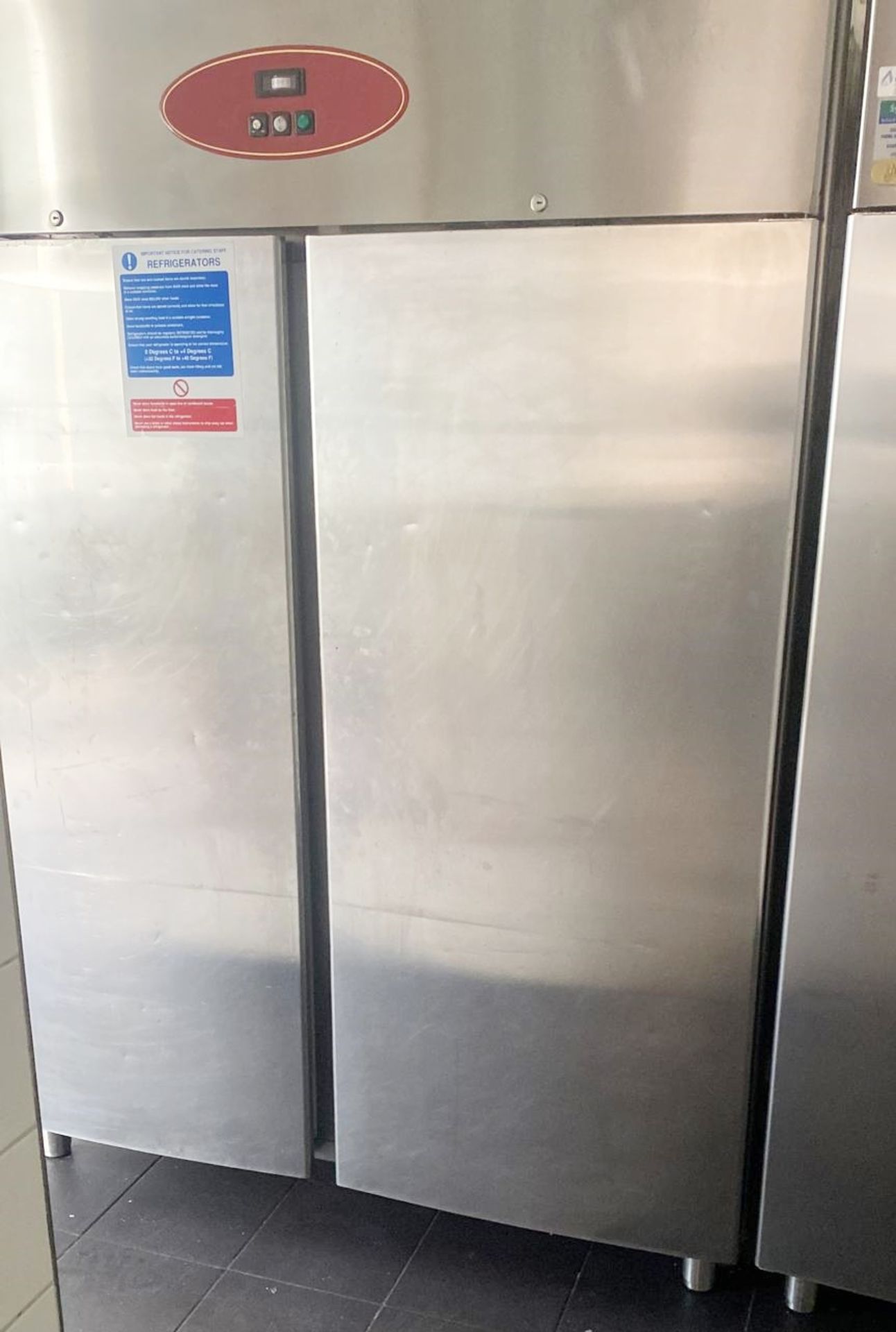 1 x Commercial Double Door Upright Refrigerator With Stainless Steel Exterior - Branded By Zoppas - Image 5 of 6