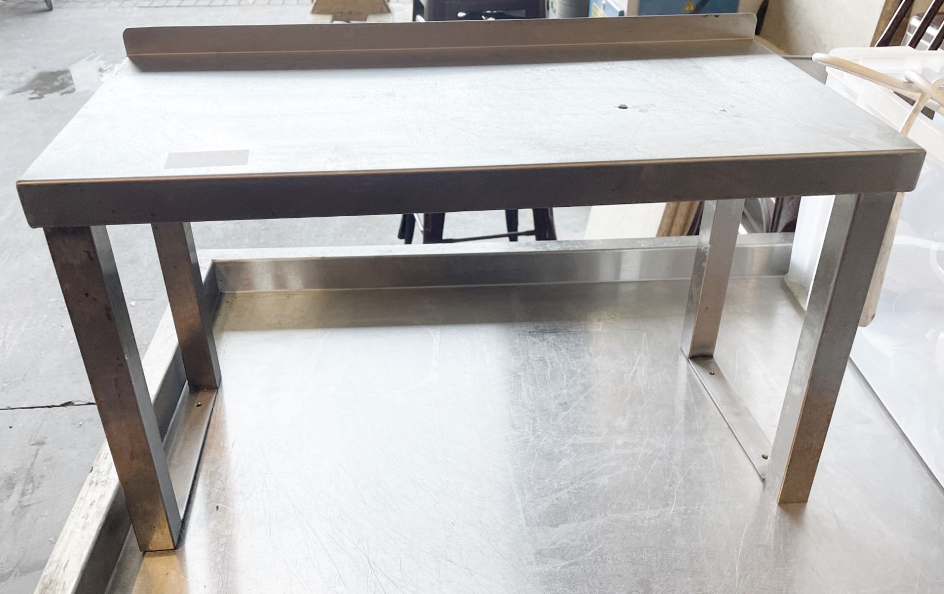 1 x Counter Top Stainless Steel Prep Table With  - Ref: BGC043 - CL807 - Location: Essex, RM19This