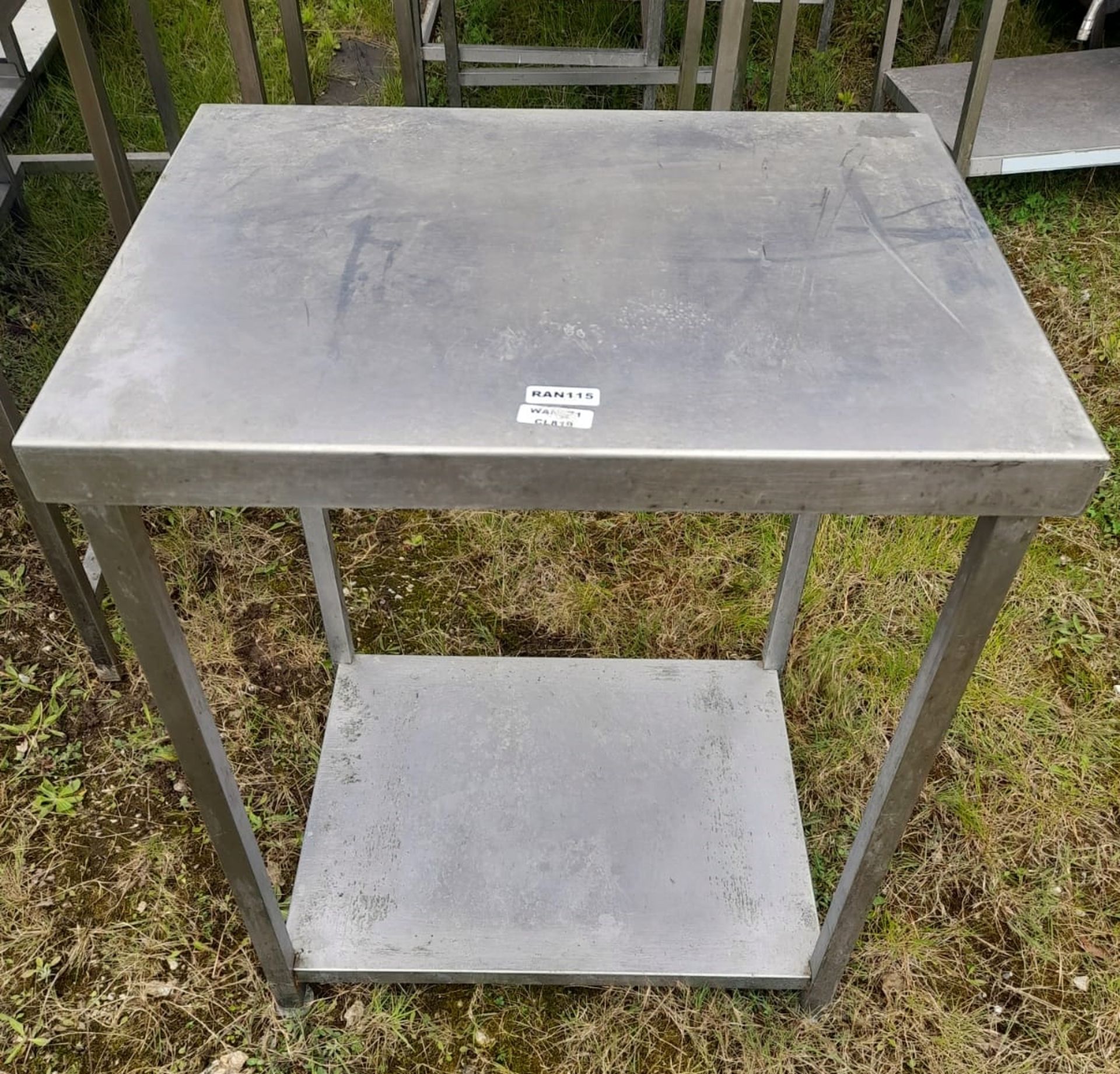 1 x Stainless Steel Kitchen Prep Table With Undershelf