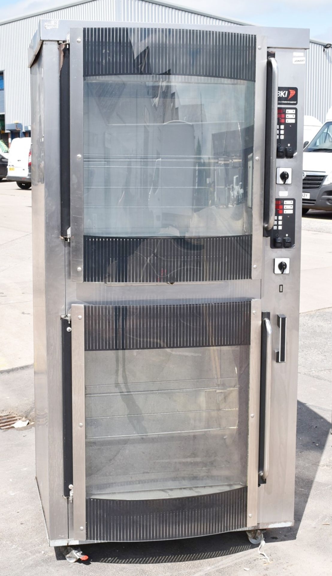 1 x BKI BBQ King Commercial Double Rotisserie Chicken Oven With Stand - Type VGUK16 - 3 Phase