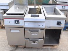 3 x Angelo Po Commercial Cooking Appliances - Single Tank Fryer, Baine Marie Warmer and Pasta Boiler