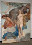 1 x Large Fine Art Painting On Canvas - Attributed to Leon-Pierre-Urbain Bourgeois (1842-1911)