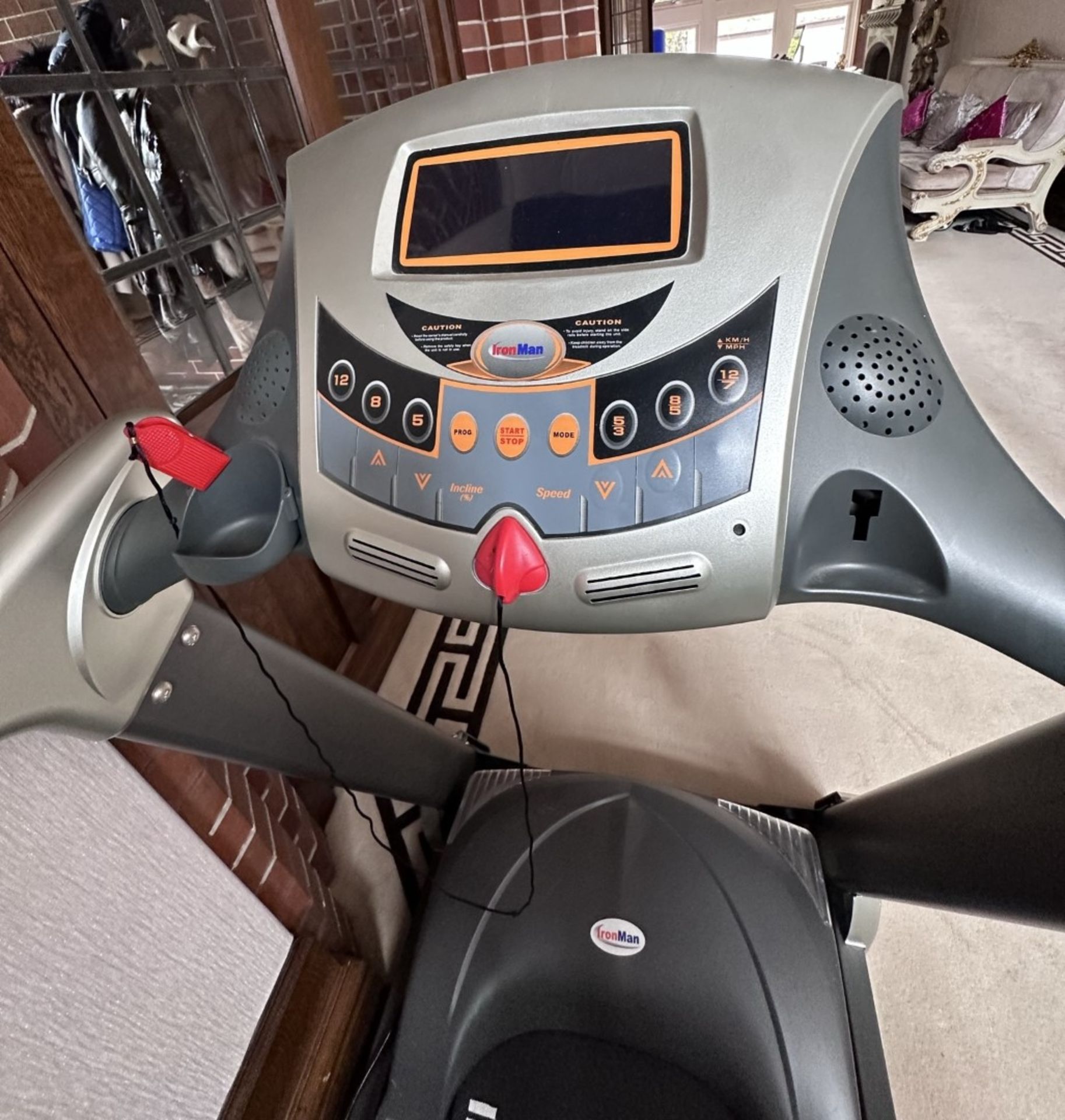 1 x IRON MAN D160 Running Machine With Backlit Screen And Speed/Incline Control Handlebars. - Image 5 of 10
