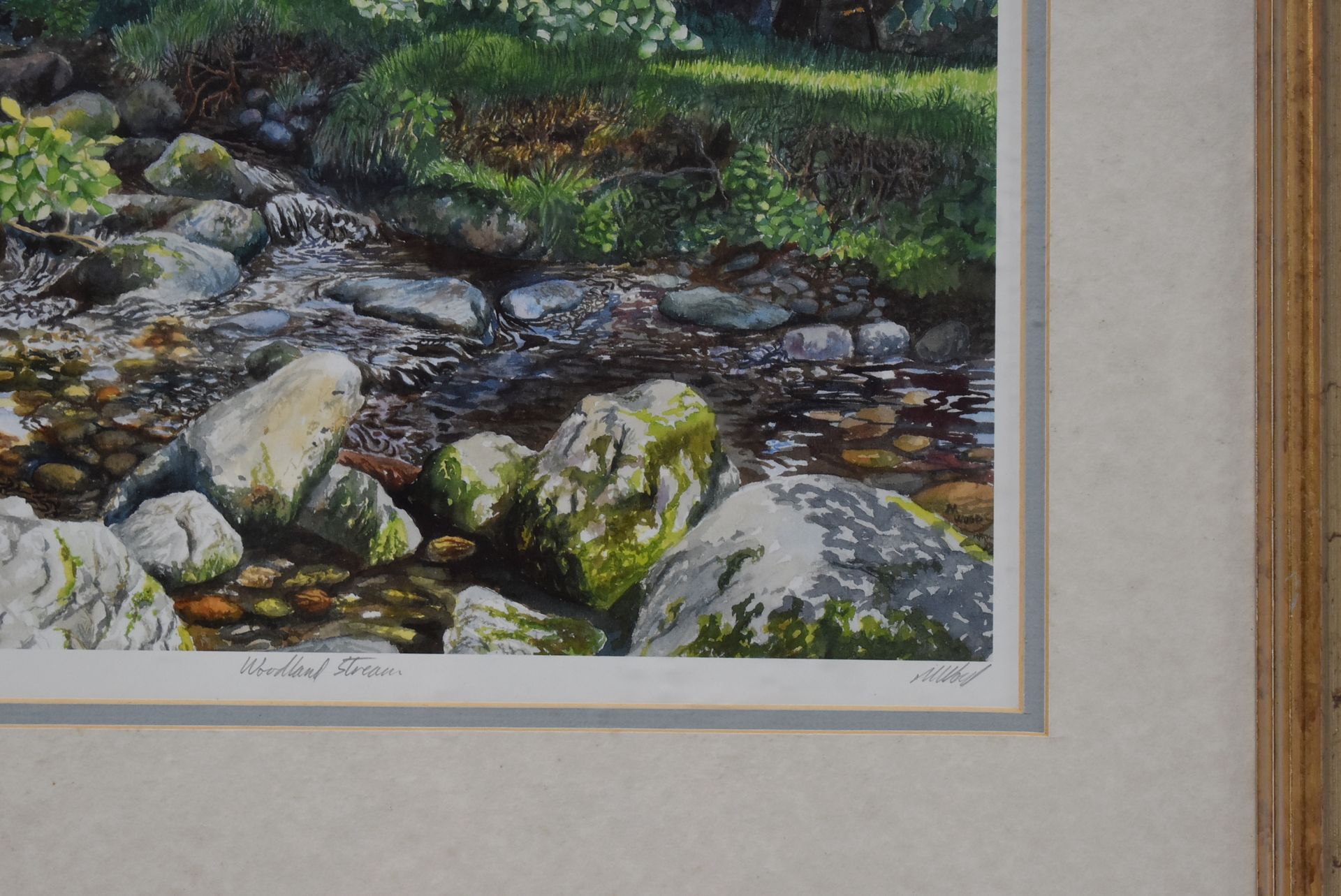 1 x LIMITED EDITION Framed Print By Artist M.Wood, 'Woodland Stream' - Image 5 of 18