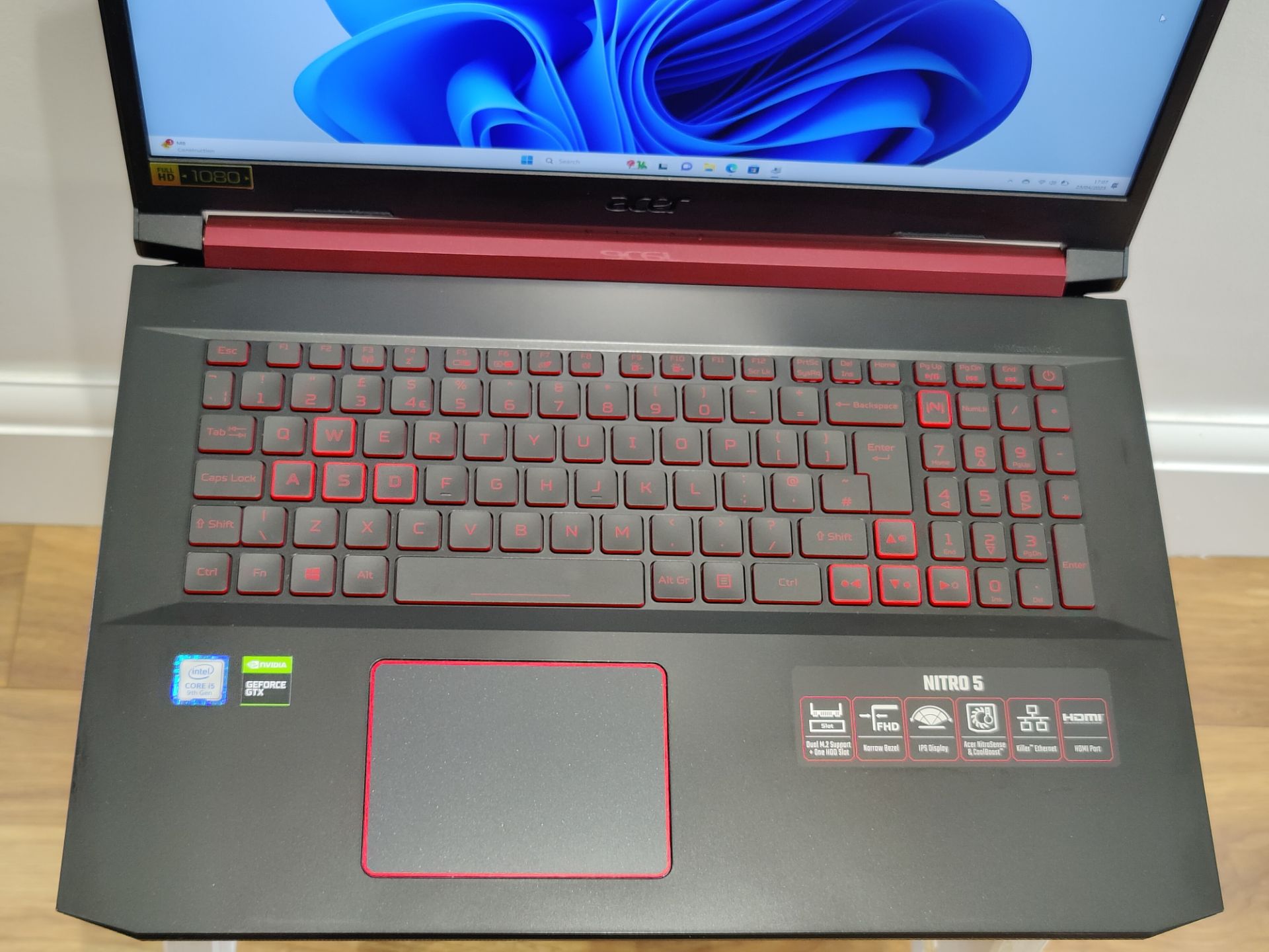 1 x Acer Nitro 17.3 Gaming Laptop - Intel i5-9300H, 16GB DDR4, 500GB M.2 SSD, 6GB GTX1660ti Graphics - Image 24 of 28