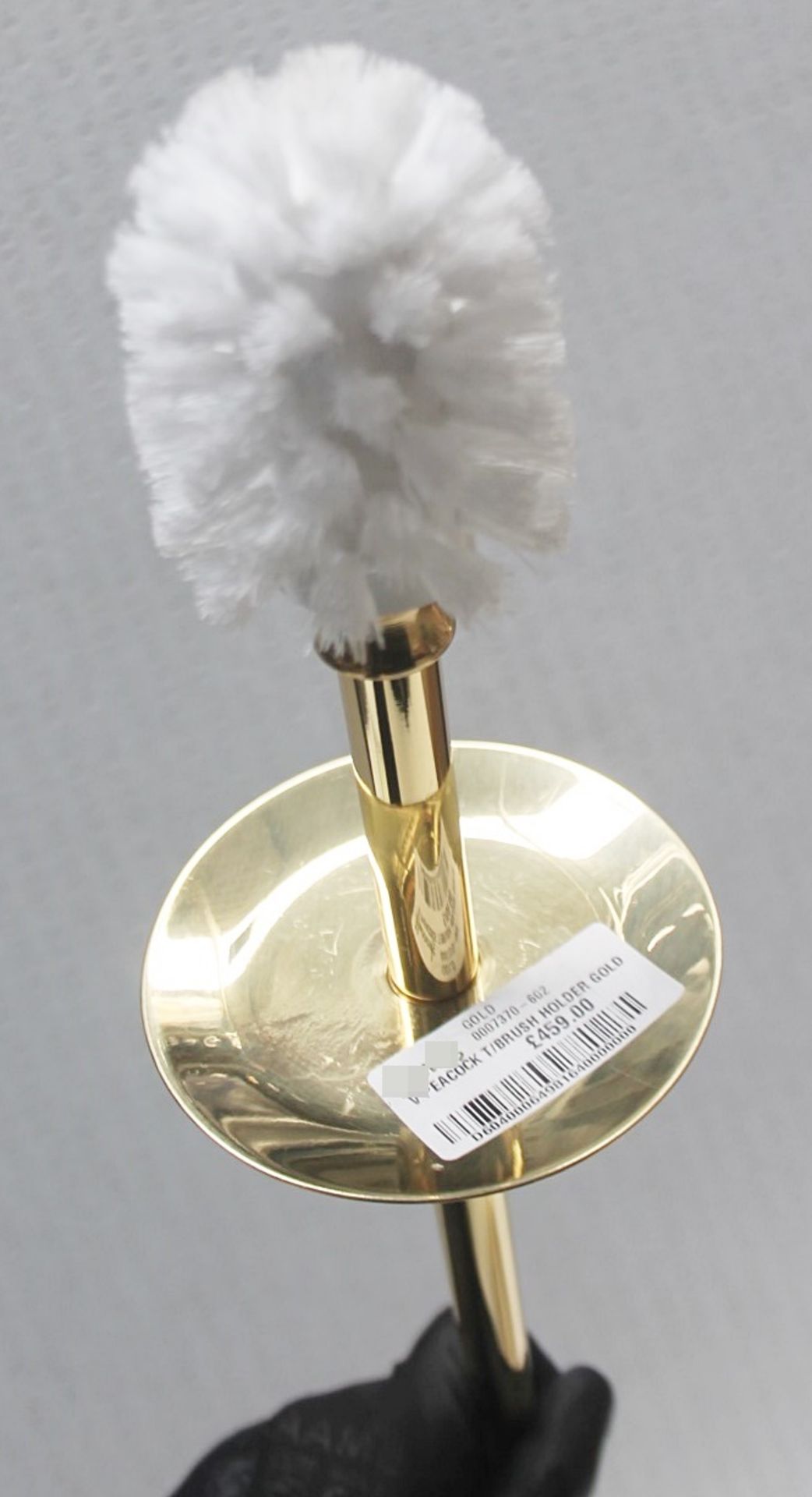 1 x VILLARI 'Peacock' Opulent 24-karat Gold Decorated Porcelain Toilet Brush Holder - RRP £459.00 - Image 8 of 9
