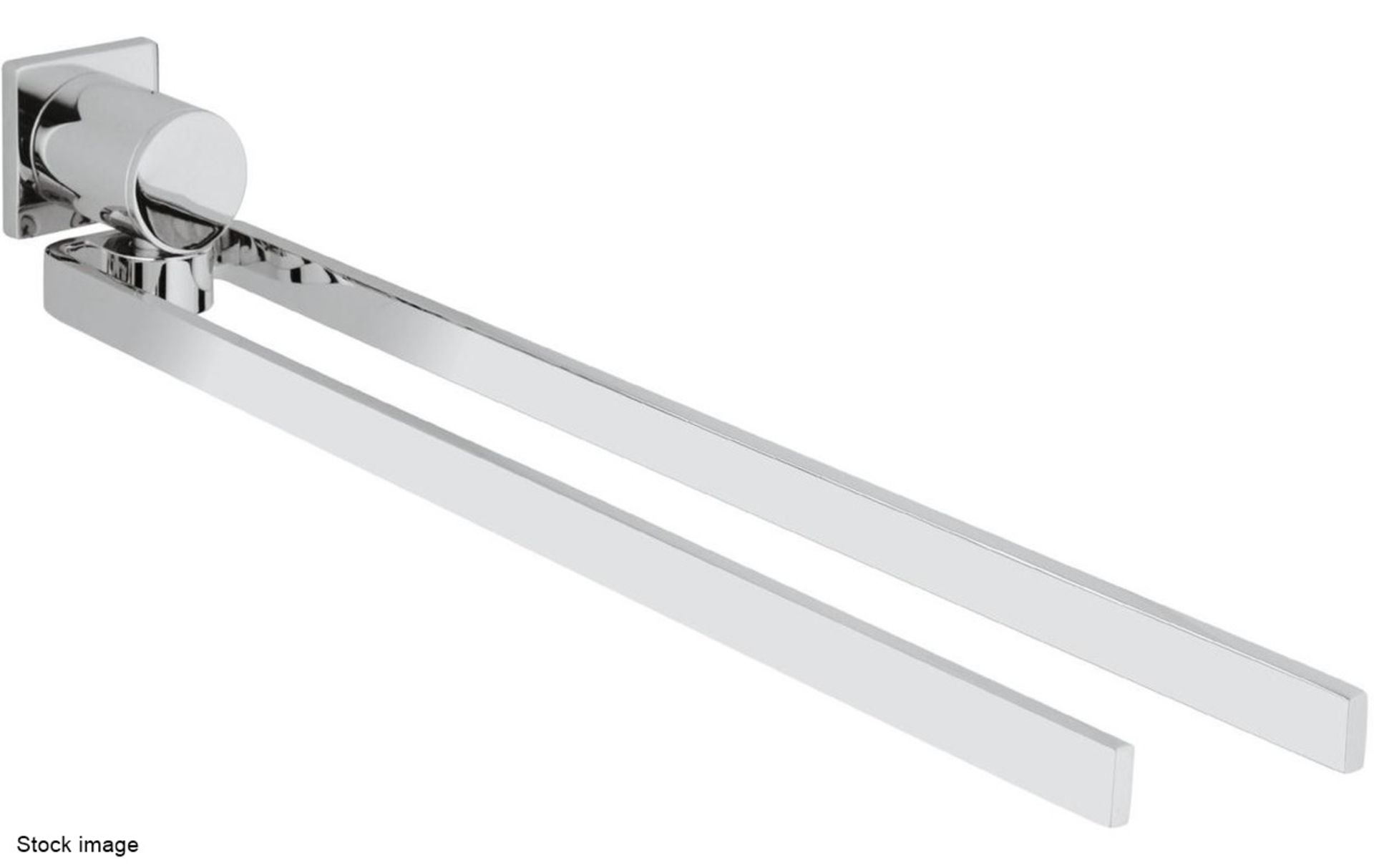 1 x GROHE Allure Double Towel Bar In Chrome - Ref: 40342000 - New & Boxed Stock - RRP £199.00 -