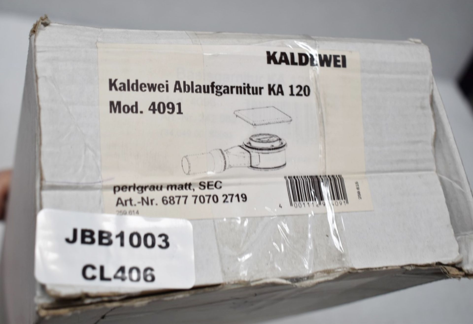 1 x KALDEWEI 'Conoflat' Enameled Horizontal Shower Waste Fitting, In Anthracite Matt Grey - RRP £216 - Image 4 of 6