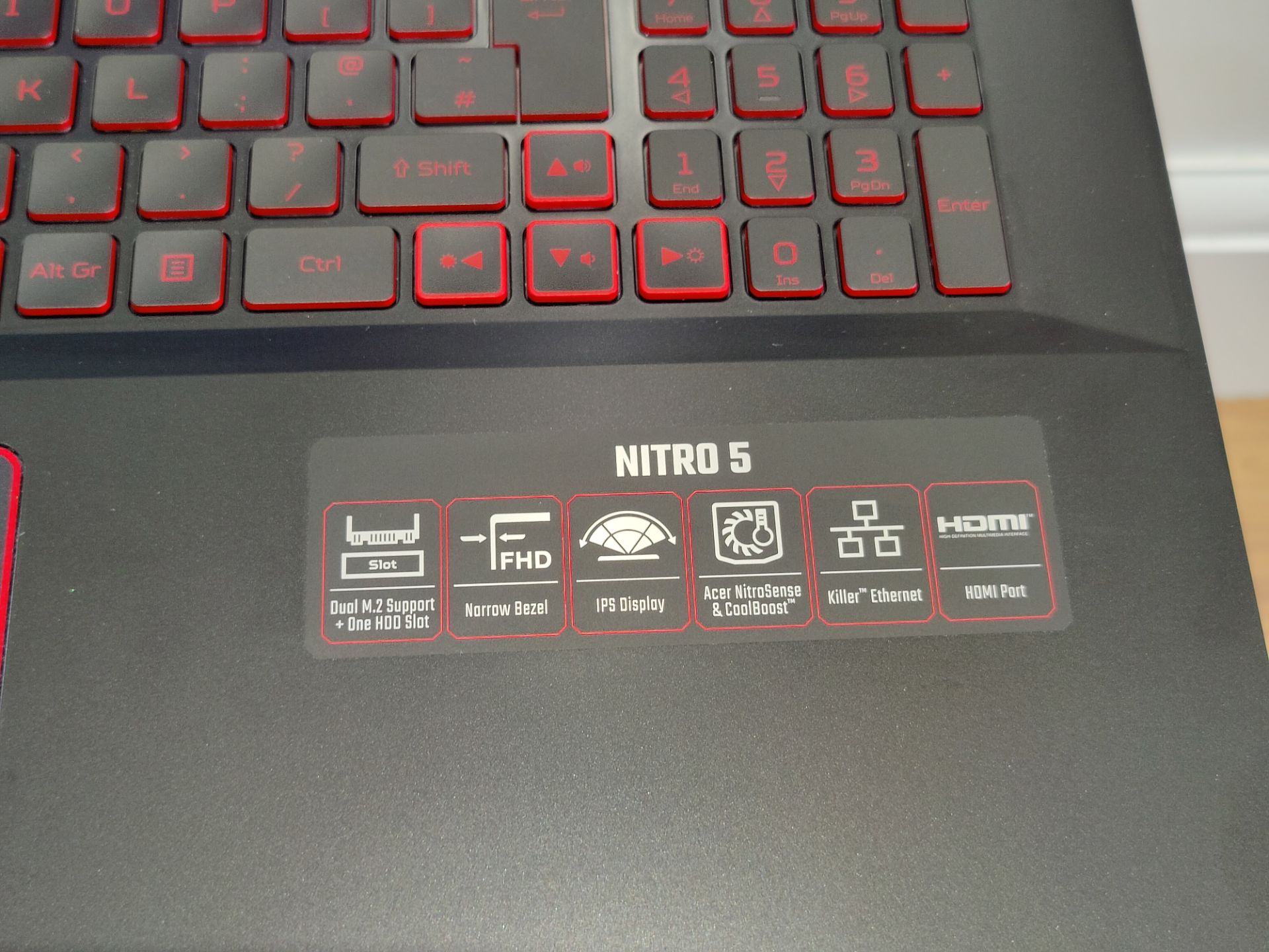 1 x Acer Nitro 17.3 Gaming Laptop - Intel i5-9300H, 16GB DDR4, 500GB M.2 SSD, 6GB GTX1660ti Graphics - Image 21 of 28