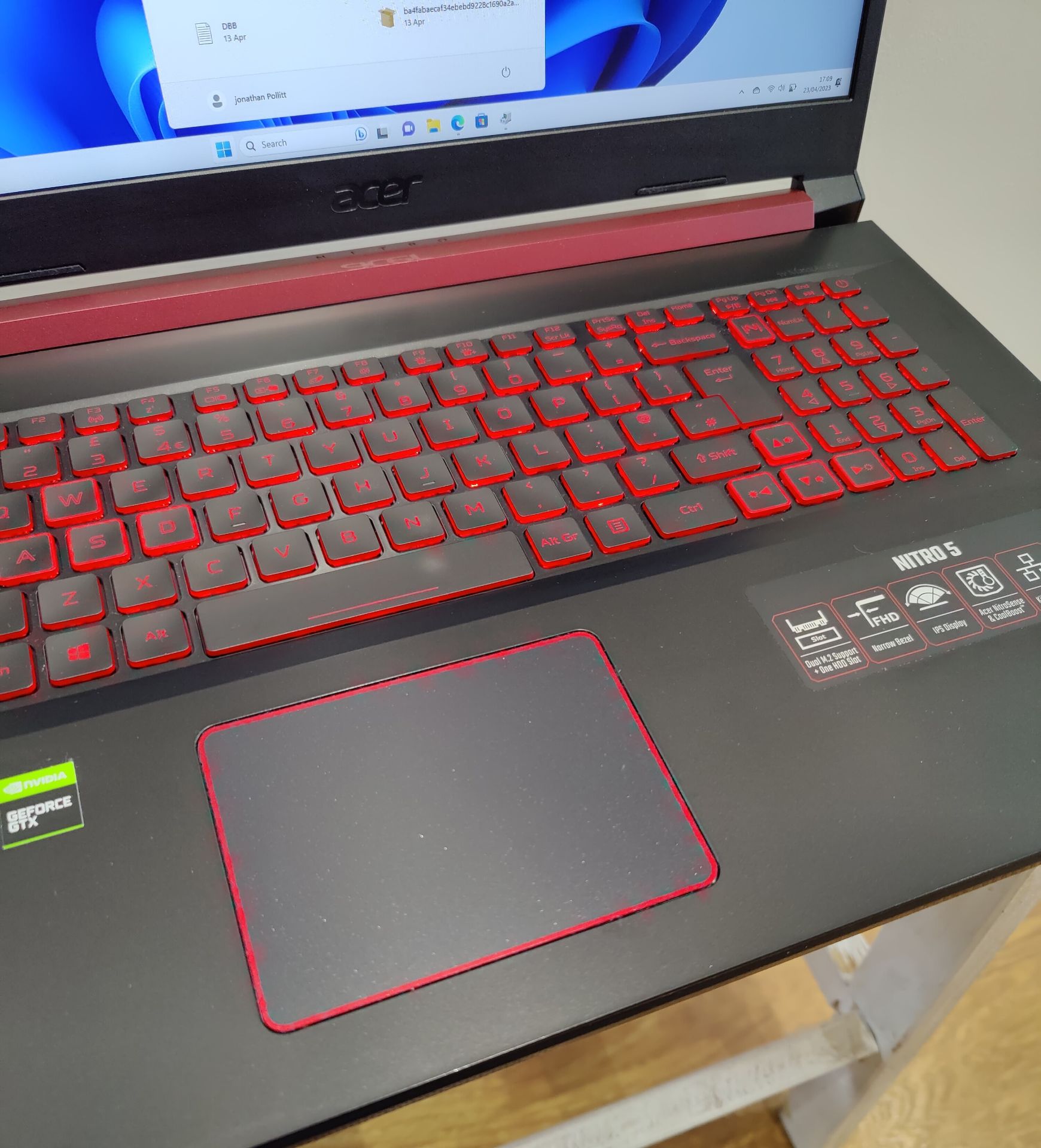 1 x Acer Nitro 17.3 Gaming Laptop - Intel i5-9300H, 16GB DDR4, 500GB M.2 SSD, 6GB GTX1660ti Graphics - Image 16 of 28