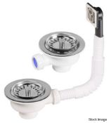 1 x LEISURE SINKS (Rangemaster) Basket Strainer Waste Kit For 1.5 Bowl Kitchen Sinks - Ref: WKIT23 -