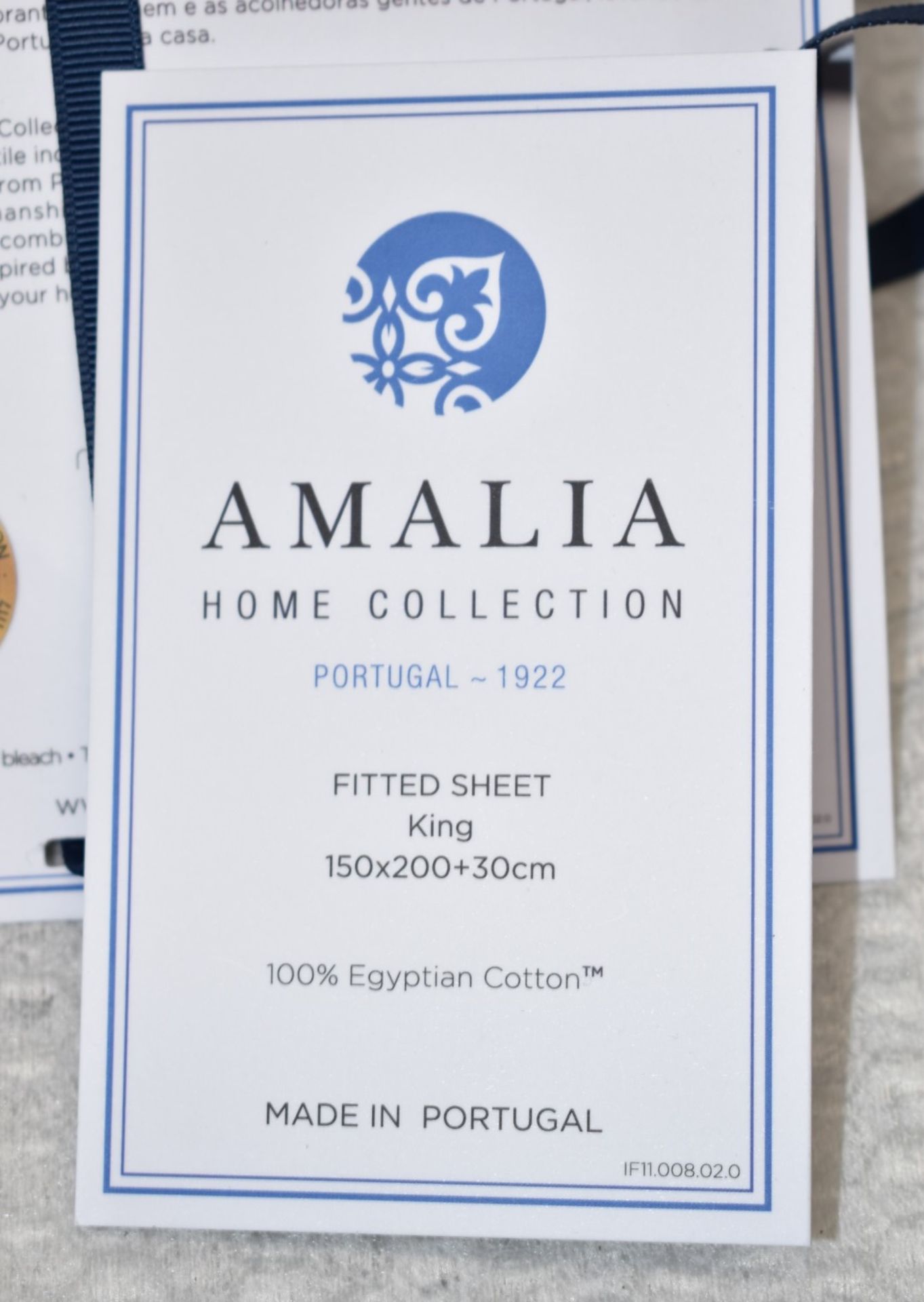 1 x AMALIA Suave King Fitted Sheet (150cm x 200cm) - Original Price £96.95 - Image 3 of 5