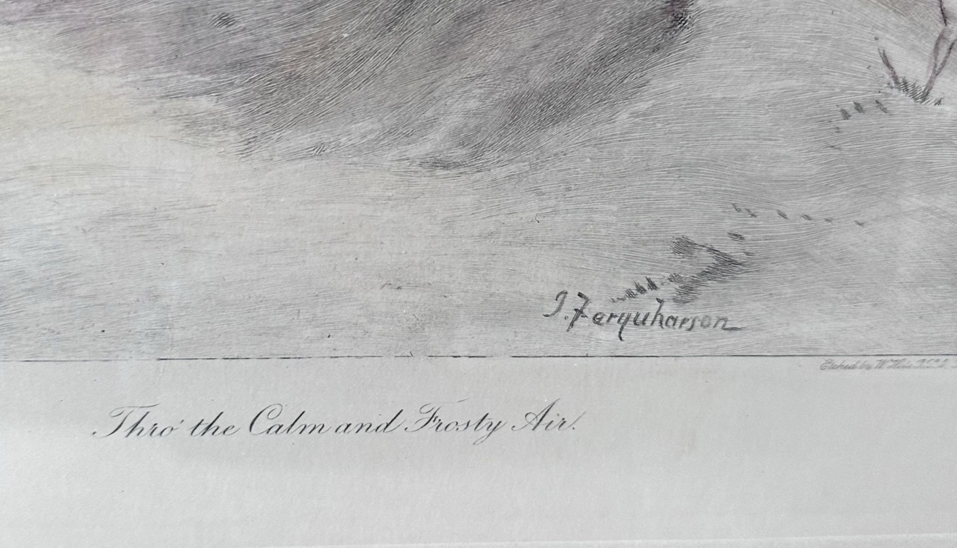 1 x Signed JOSEPH FARQUAHARSON 'Snowy Field' Print with Mahogany Wood Frame - Image 2 of 9