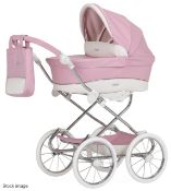 1 x BEBECAR 'Stylo' Premium Dolls Pram + Bag In Candy Pink - Original Price £325.00