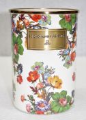 1 x MACKENZIE CHILDS Large Parchment Check Enamel Canister - Original Price £131.00 - Ref: 2091737/