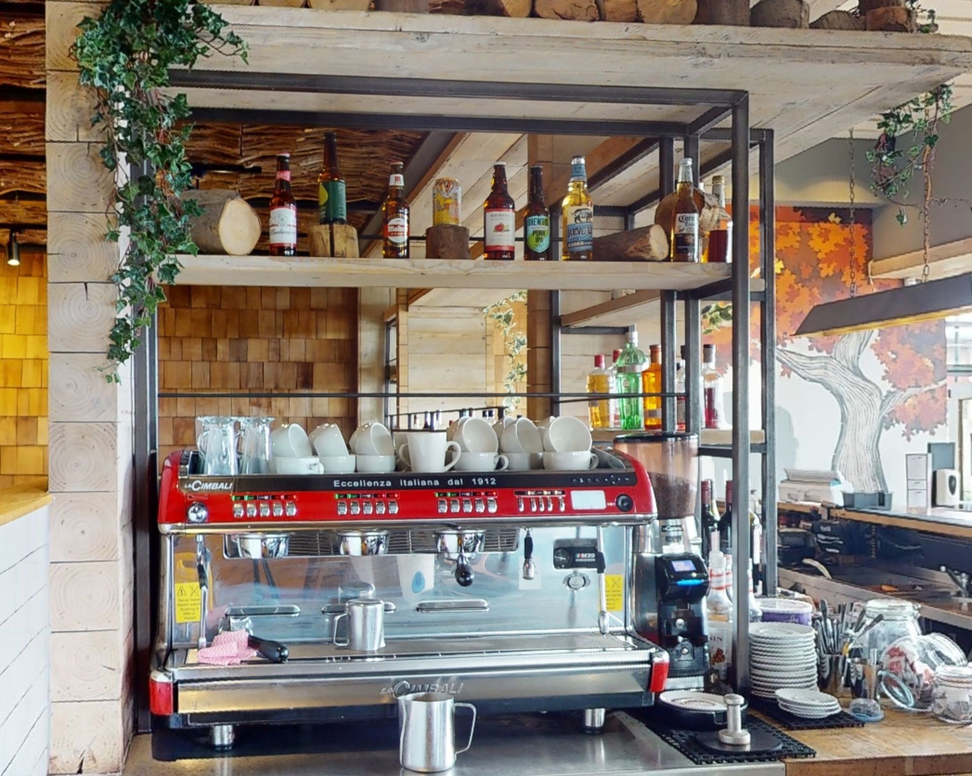 1 x Back Bar Area With an Industrial Steel and Natural Wooden Design - Image 5 of 8