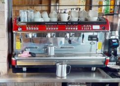 1 x La Cimbali M39 Dosatron 3 Group Automatic Commercial Espresso Coffee Machine in Vibrant Red