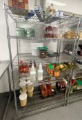 1 x Chrome Wire Shelving Unit With Five Shelves - Contents Not Included