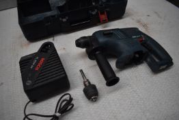 1 x Bosch GBH 24V Hammer Drill With Charger And Case - Ref: C183 - CL816 - Location: Altrincham WA14