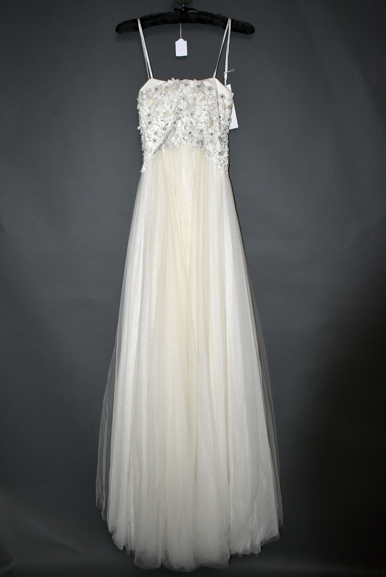 1 x ELIZA JANE HOWELL Lace And Beaded Strapless Designer Wedding Dress Bridal Gown RRP £1,000 UK 12 - Image 5 of 7