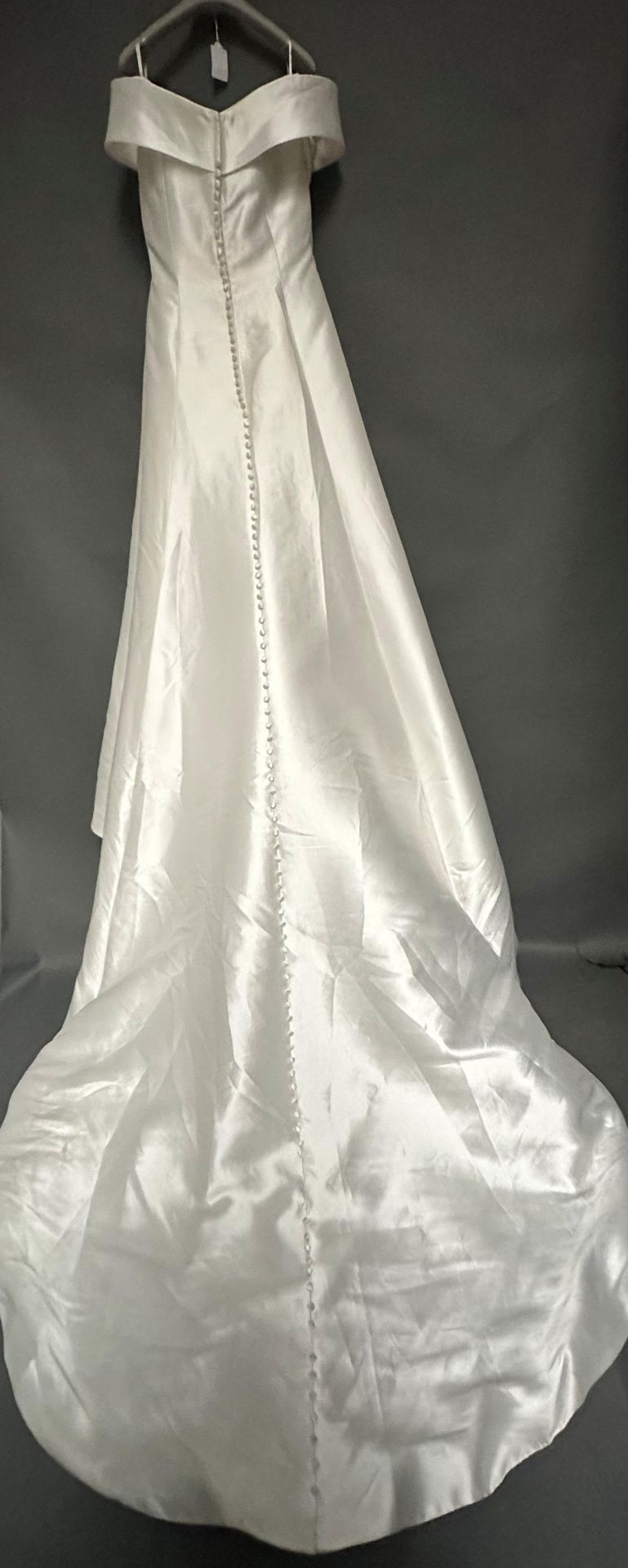 1 x REBECCA INGRAM Off The Shoulder Empire Designer Wedding Dress Bridal Gown, RRP £1,500 UK 10 - Image 3 of 5