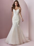 1 x REBECCA INGRAM 'Mary' Beautiful Lace Mermaid Designer Wedding Dress RRP £1,520 UK10