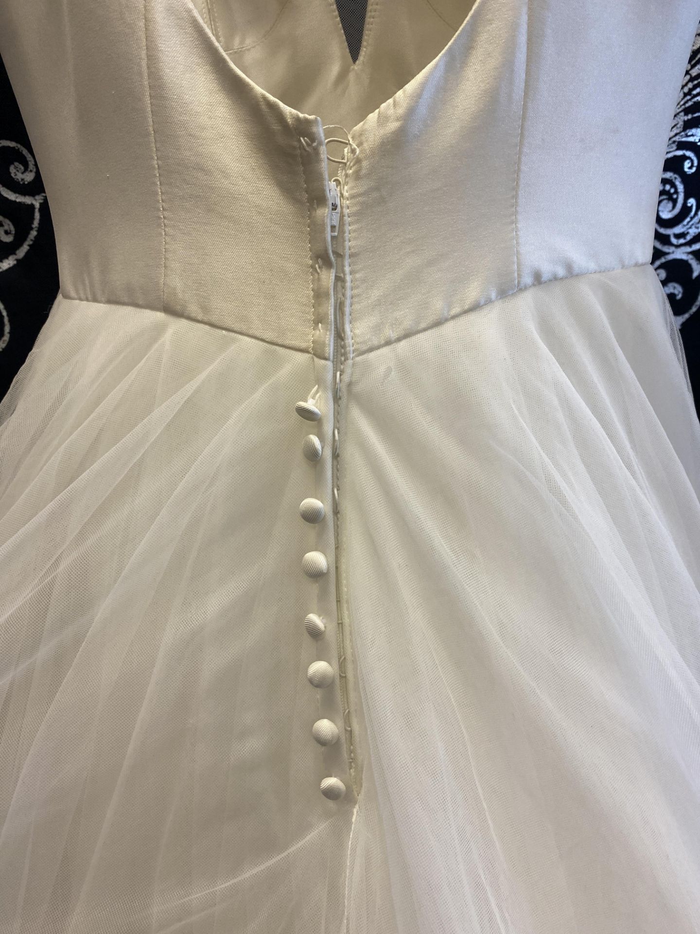 1 x ALLURE '9705' Stunning Chiffon Sculpted Skirted Designer Wedding Dress RRP £2,100 UK12 - Image 7 of 9
