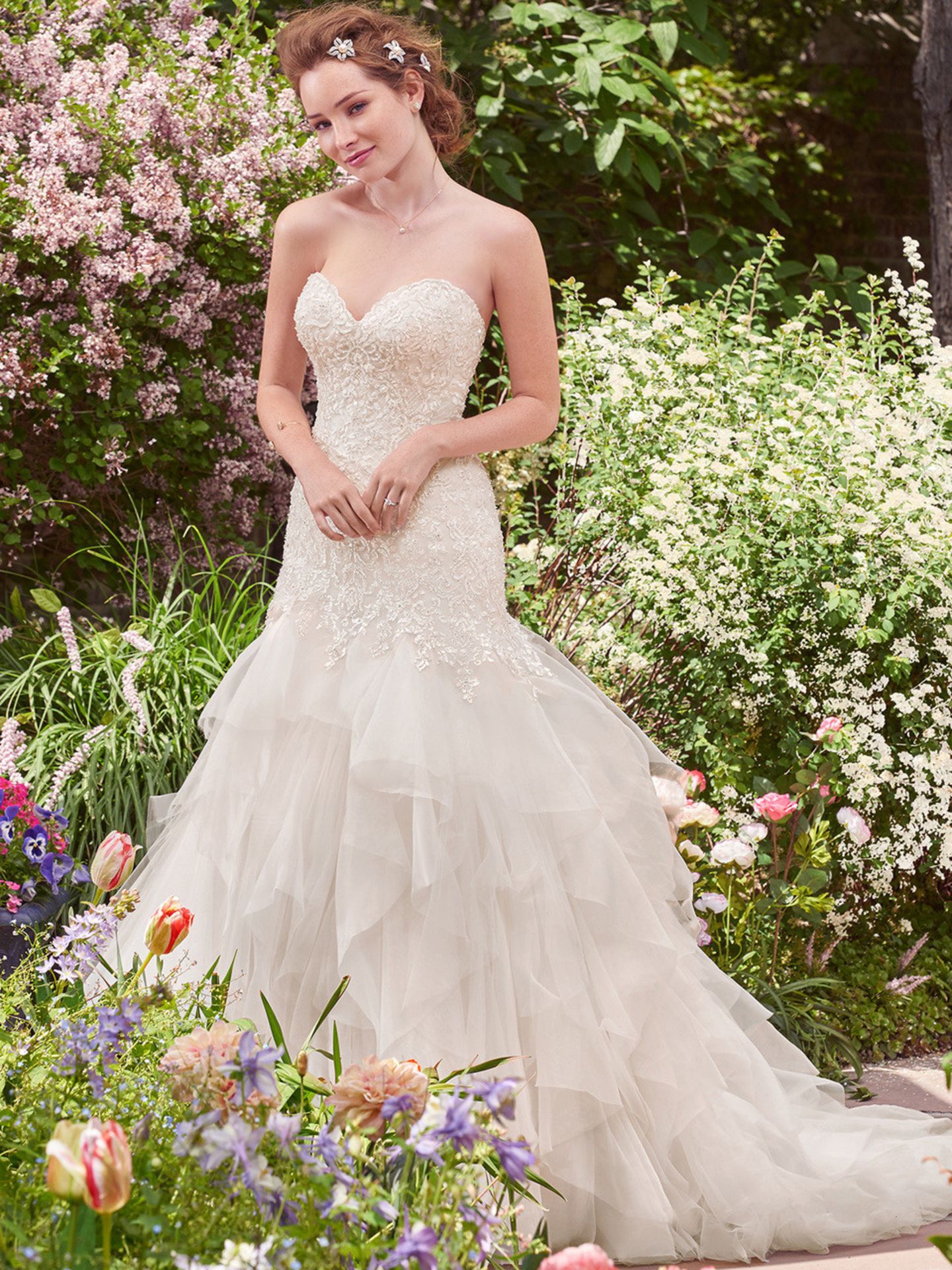 1 x REBECCA INGRAM 'Millicent' Strapless Mermaid Designer Wedding Dress RRP £1,200 UK12