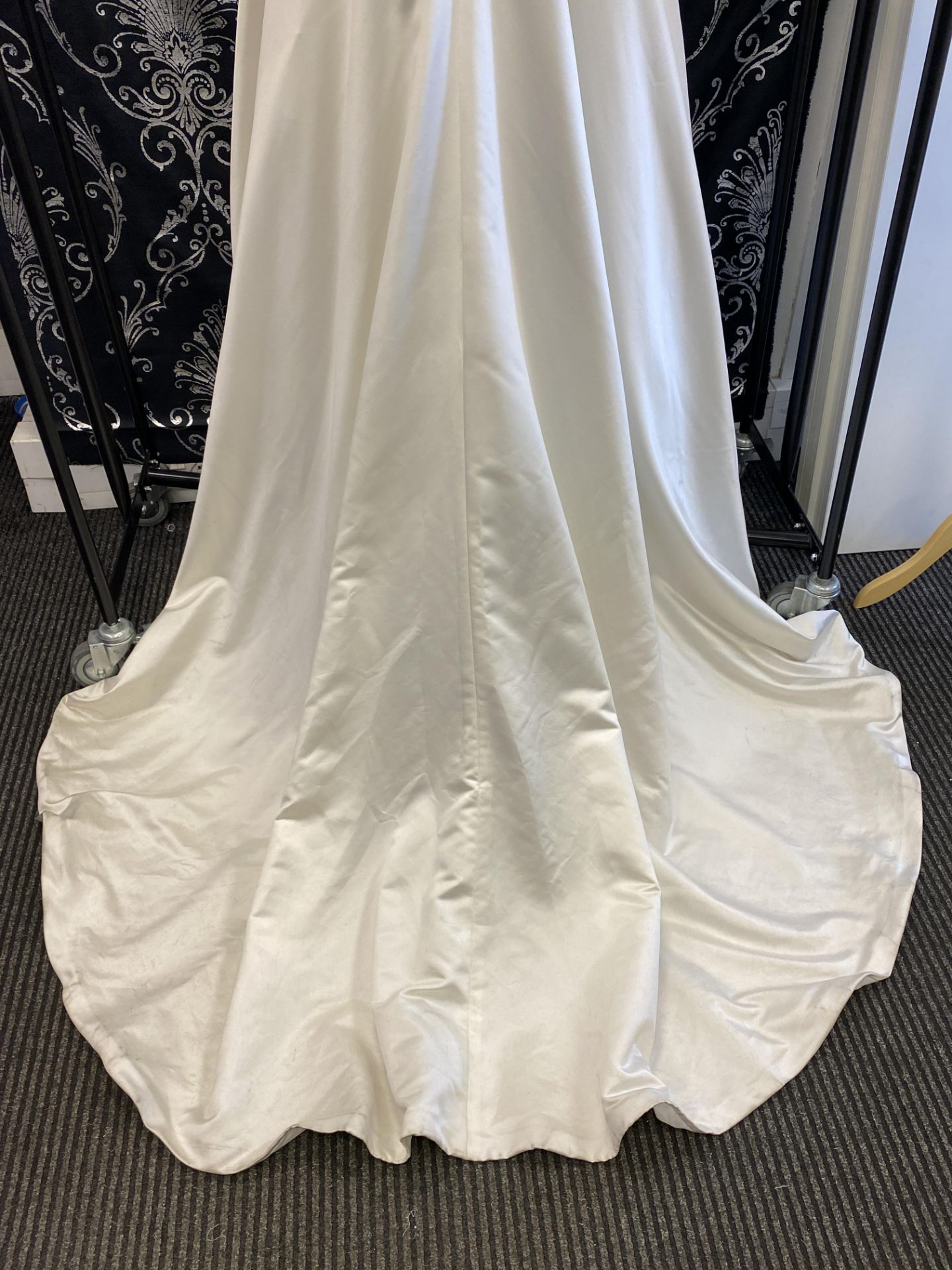 1 x MIA MIA 'Estelle' Timeless Satin Empire Line Designer Wedding Dress Bridal Gown RRP£1,000 UK12 - Image 8 of 8