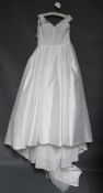 1 x ATELIER LYANA 'Mary' Lace And Delicately Beaded Designer Wedding Dress RRP £1,000 UK12