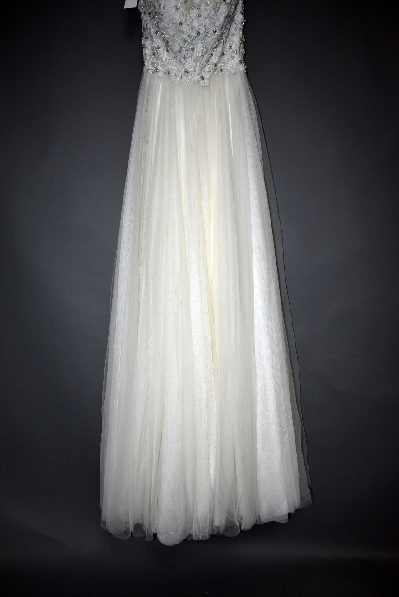 1 x ELIZA JANE HOWELL Lace And Beaded Strapless Designer Wedding Dress Bridal Gown RRP £1,000 UK 12 - Image 3 of 7