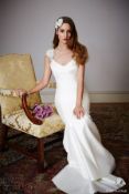1 x ALAN HANNAH 'Electra' Stunning Fishtail Designer Wedding Dress RRP £2,330 UK 12
