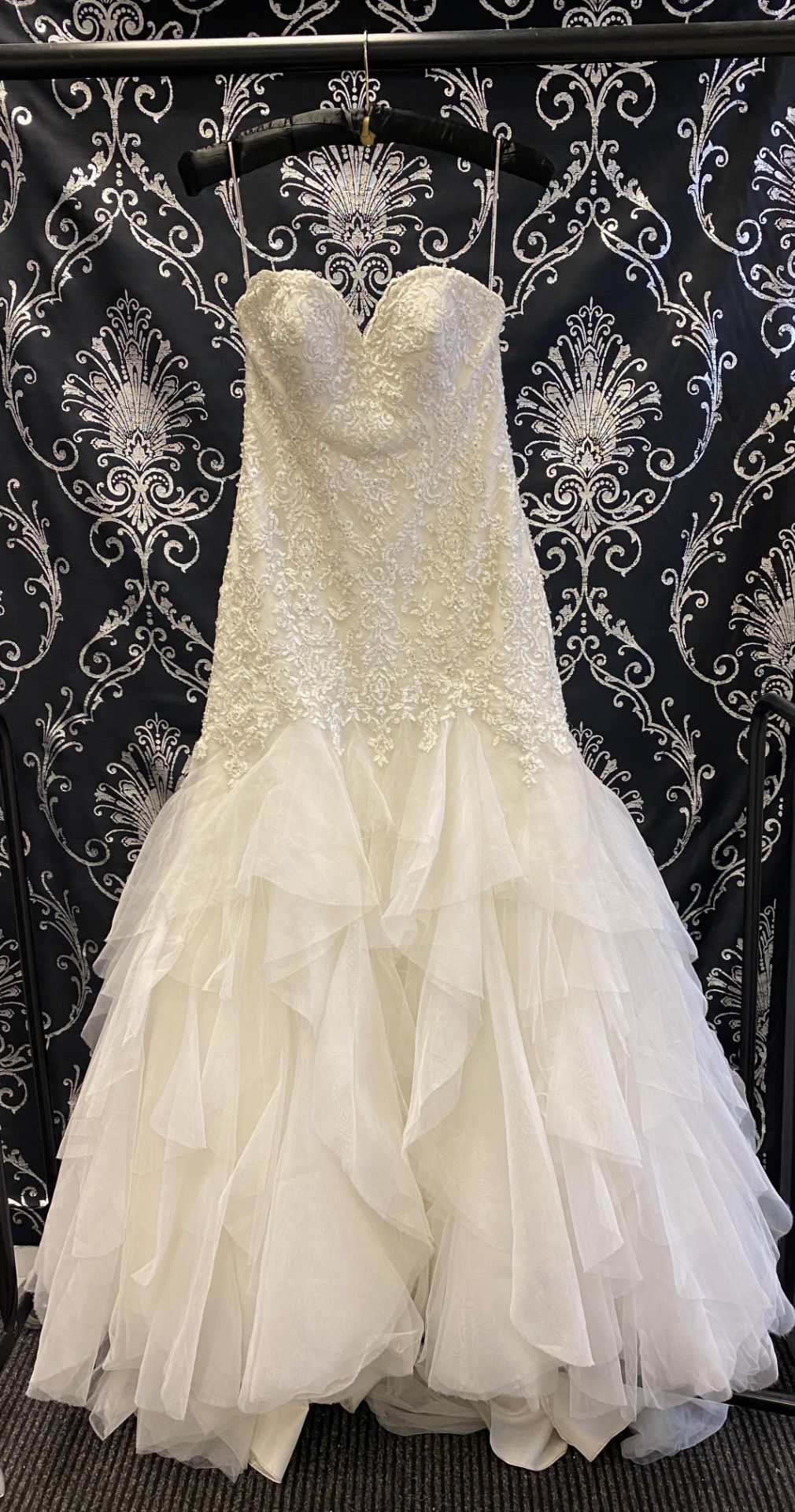 1 x REBECCA INGRAM 'Millicent' Strapless Mermaid Designer Wedding Dress RRP £1,200 UK12 - Image 6 of 10