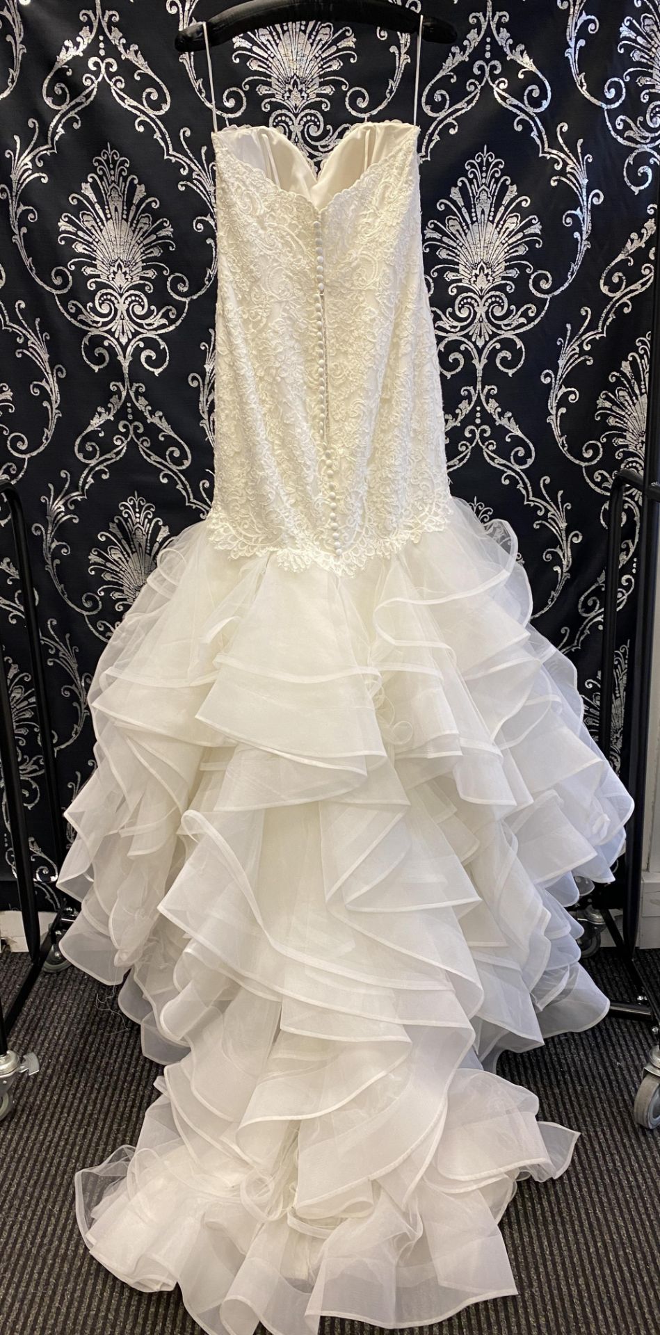 1 x MORI LEE '2879' Exceptional Strapless Lace Mermaid Style Designer Wedding Dress RRP £1,650 UK12 - Image 2 of 10