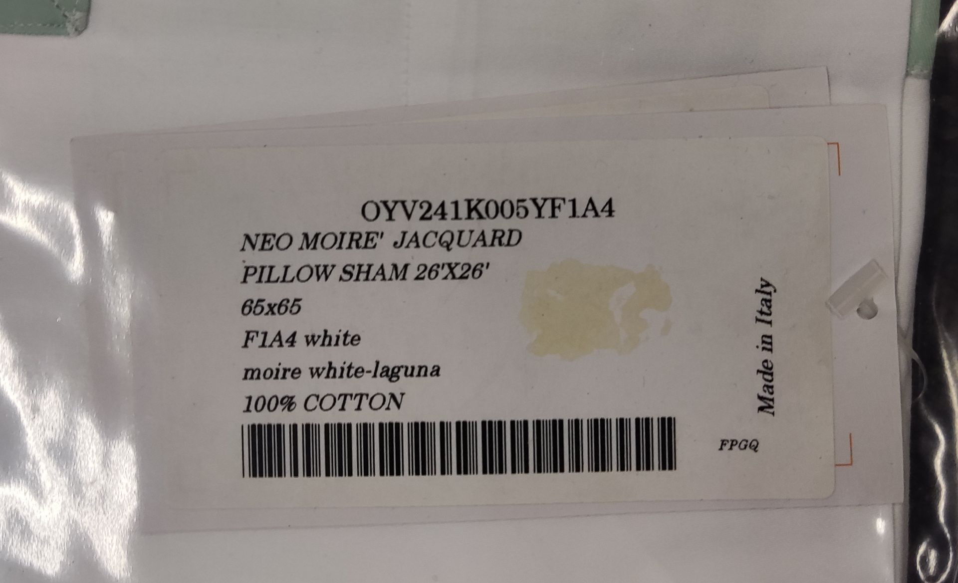 Pair of PRATESI 'Neo Moire' Jacquard' 100% Cotton Pillow Shams 65x65cm - Original Price £500.00 - - Image 4 of 4