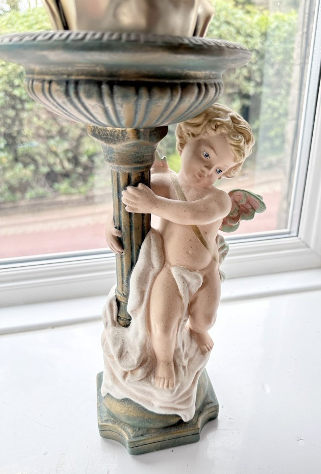 2 x Vintage French Porcelain Cherub Candle Holders - Image 4 of 9