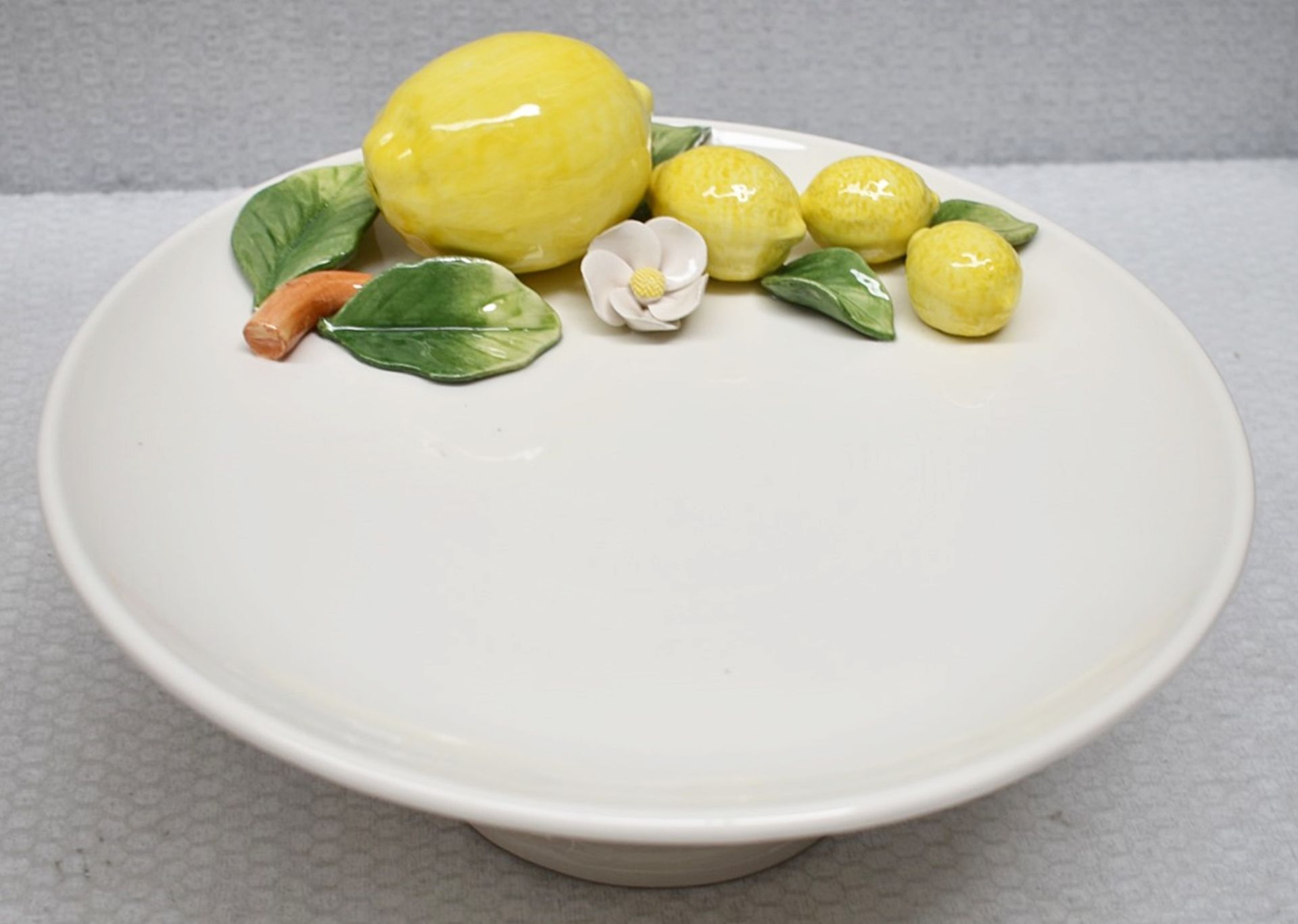 1 x LES-OTTOMANS 'Lemon' Hand-painted Porcelain Cake Stand (15cm) - Original Price £128.00 - Ex- - Image 6 of 14